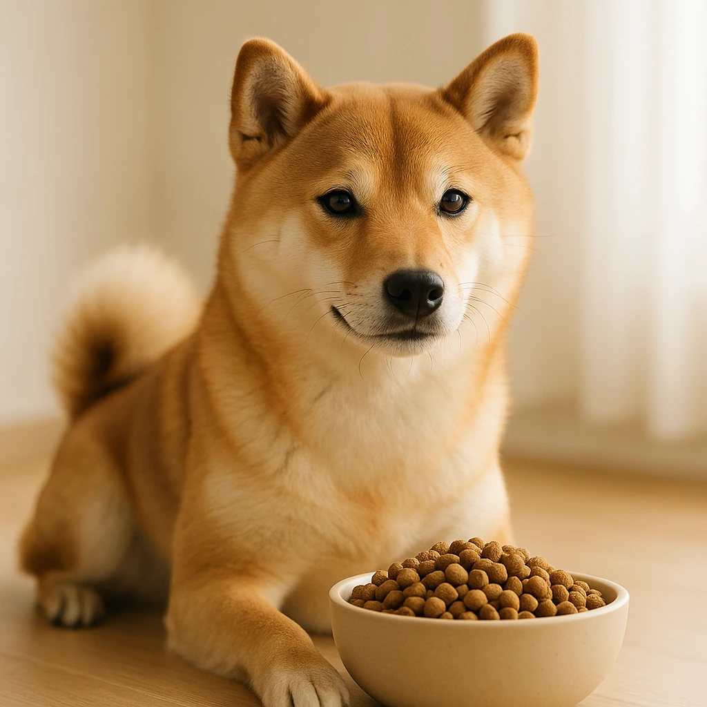 柴犬に最適なペットフードの選び方（テーマ: 柴犬）の内容に沿ったイメージ。セクション「柴犬に適したペットフードの基本的な考え方」を視覚化。要点:柴犬にとって適切