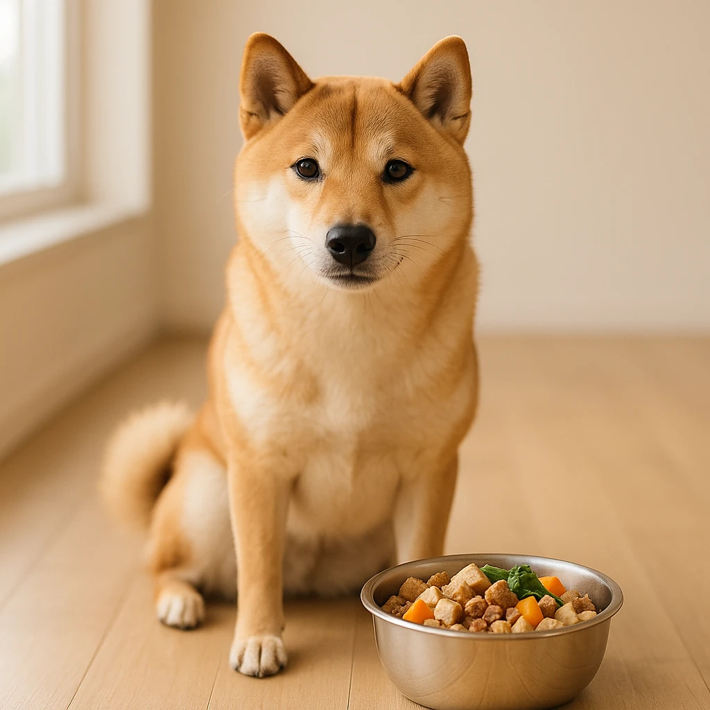 柴犬の健康を支える食事バランスガイド（テーマ: 柴犬）の内容に沿ったイメージ。セクション「柴犬の食事バランスとはどんなものか」を視覚化。要点:柴犬の食事バランス