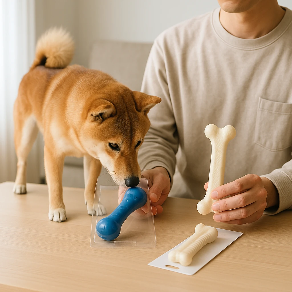柴犬の寒さ対策と分離不安を同時に整えるイメージ（環境づくり＋心のケア）。
