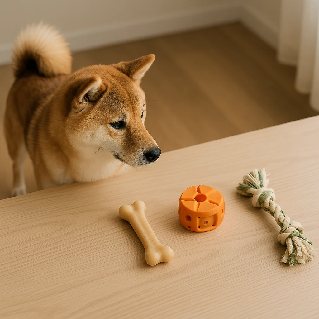 柴犬と旅行｜他の犬に吠えやすい子の対策ガイドのイメージ。旅行先で刺激が多く、吠えやすくなる柴犬。