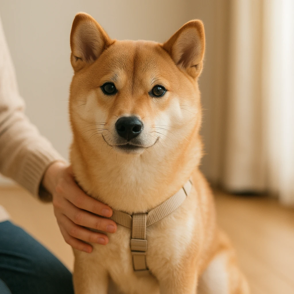 柴犬の特徴や魅力について知りたい方へ（テーマ:ペット）に沿ったイメージ。セクション「柴犬の性格や飼育方法」を視覚化。要点:パーフェクトペットの柴犬は、リアルな見