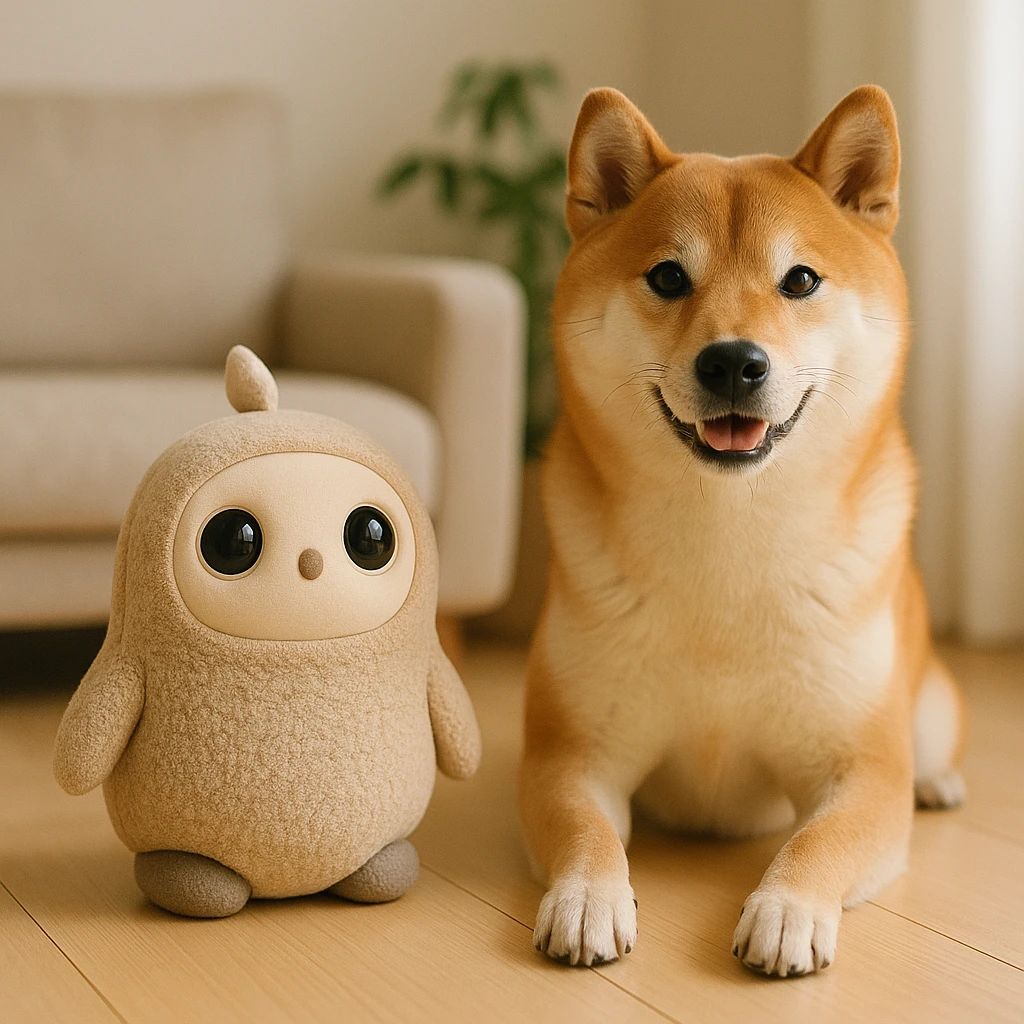 柴犬とミミクリーペットの特徴や遊び方について知ろう（テーマ:ペット）に沿ったイメージ。セクション「ミミクリーペットの特徴と柴犬との相性について」を視覚化。要点: