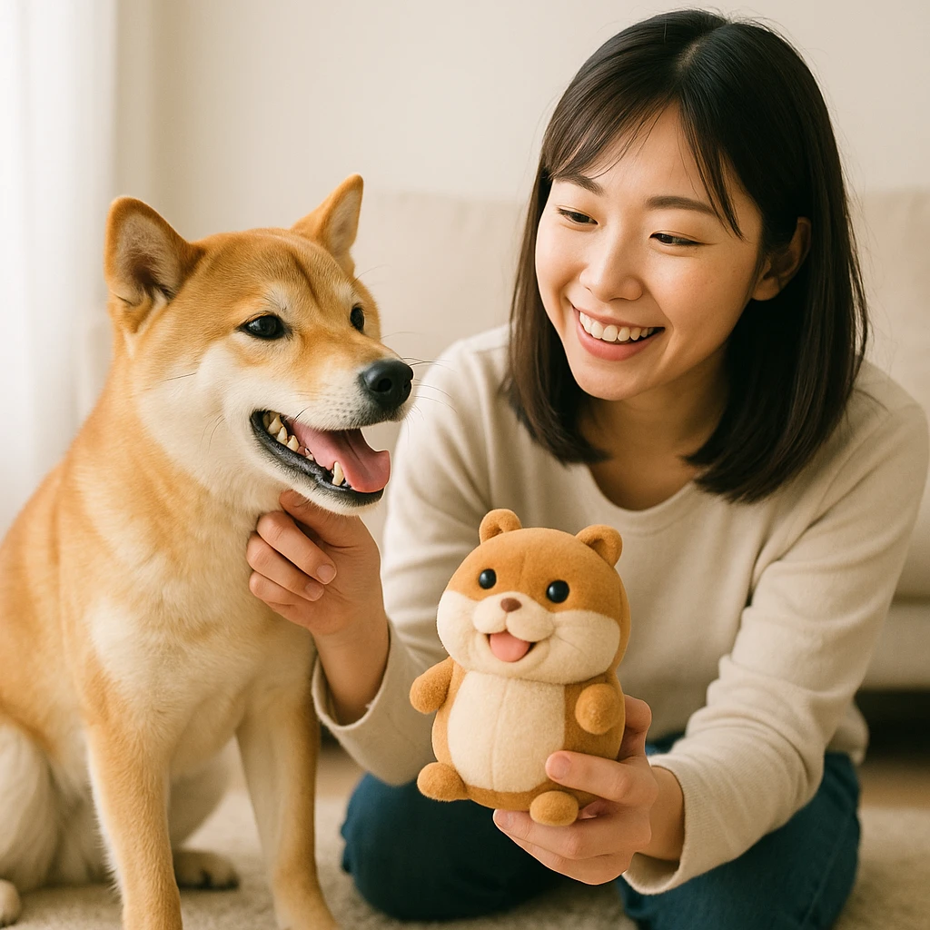 柴犬とミミクリーペットの特徴や遊び方について知ろう（テーマ:ペット）に沿ったイメージ。セクション「柴犬との遊び方とミミクリーペットの活用法」を視覚化。要点:ミミ
