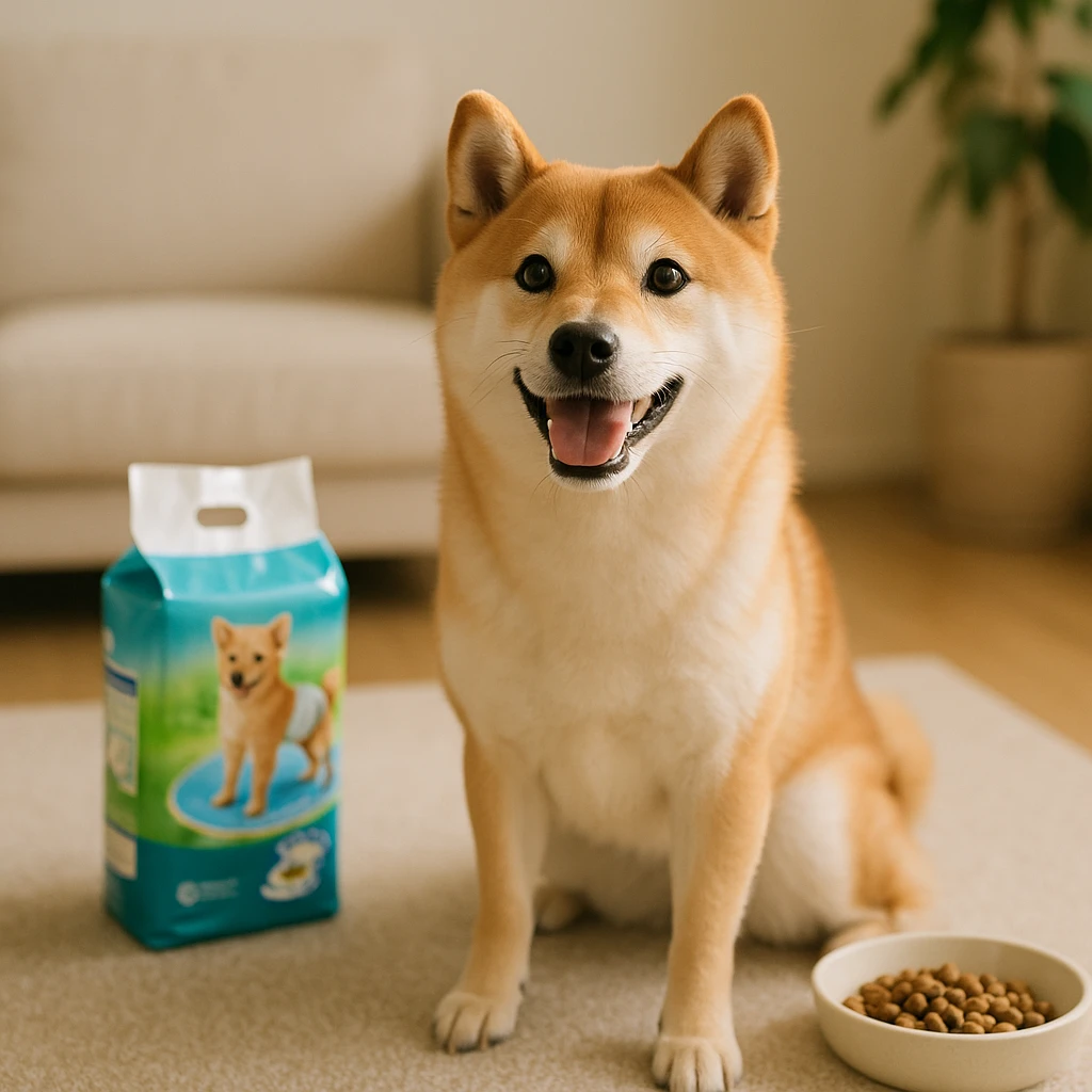 柴犬に必要な栄養素やユニ・チャームの製品について知ること(テーマ:ペット)に沿ったイメージ。セクション「ユニ・チャームが提供する柴犬用製品の特徴とは」を視覚化
