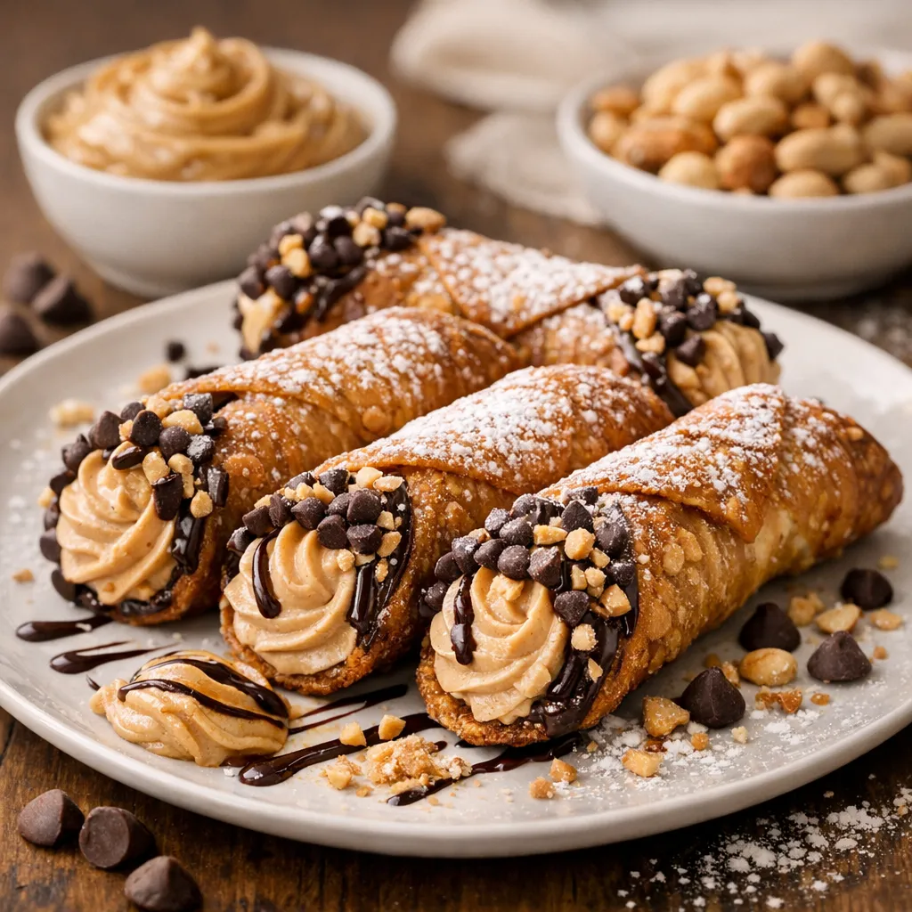 American Style Peanut Butter Cannoli