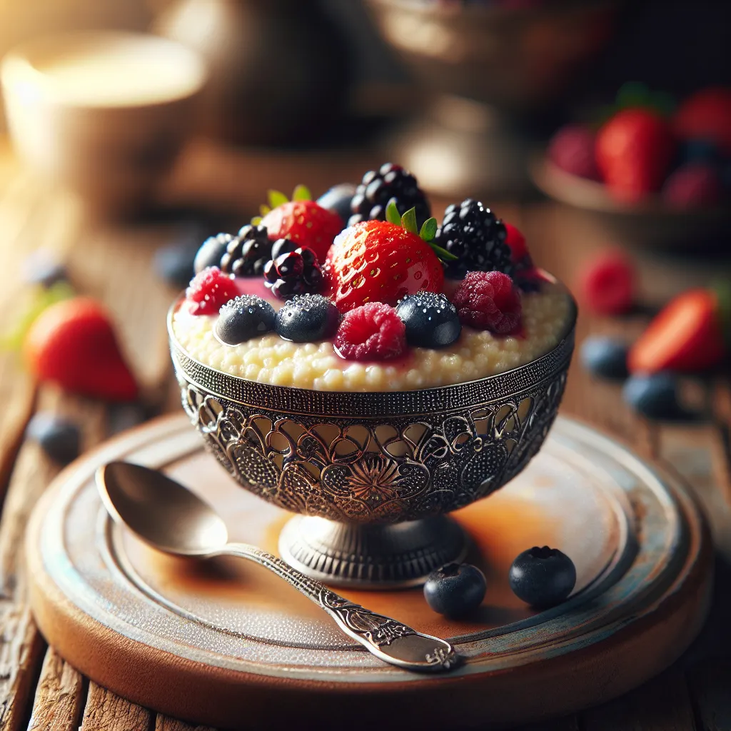 Berry Couscous Pudding