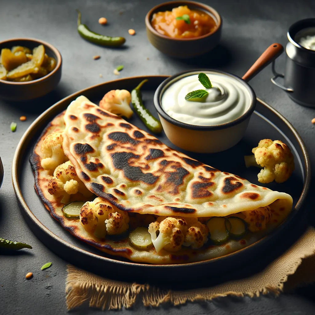 Cauliflower Stuffed Paratha