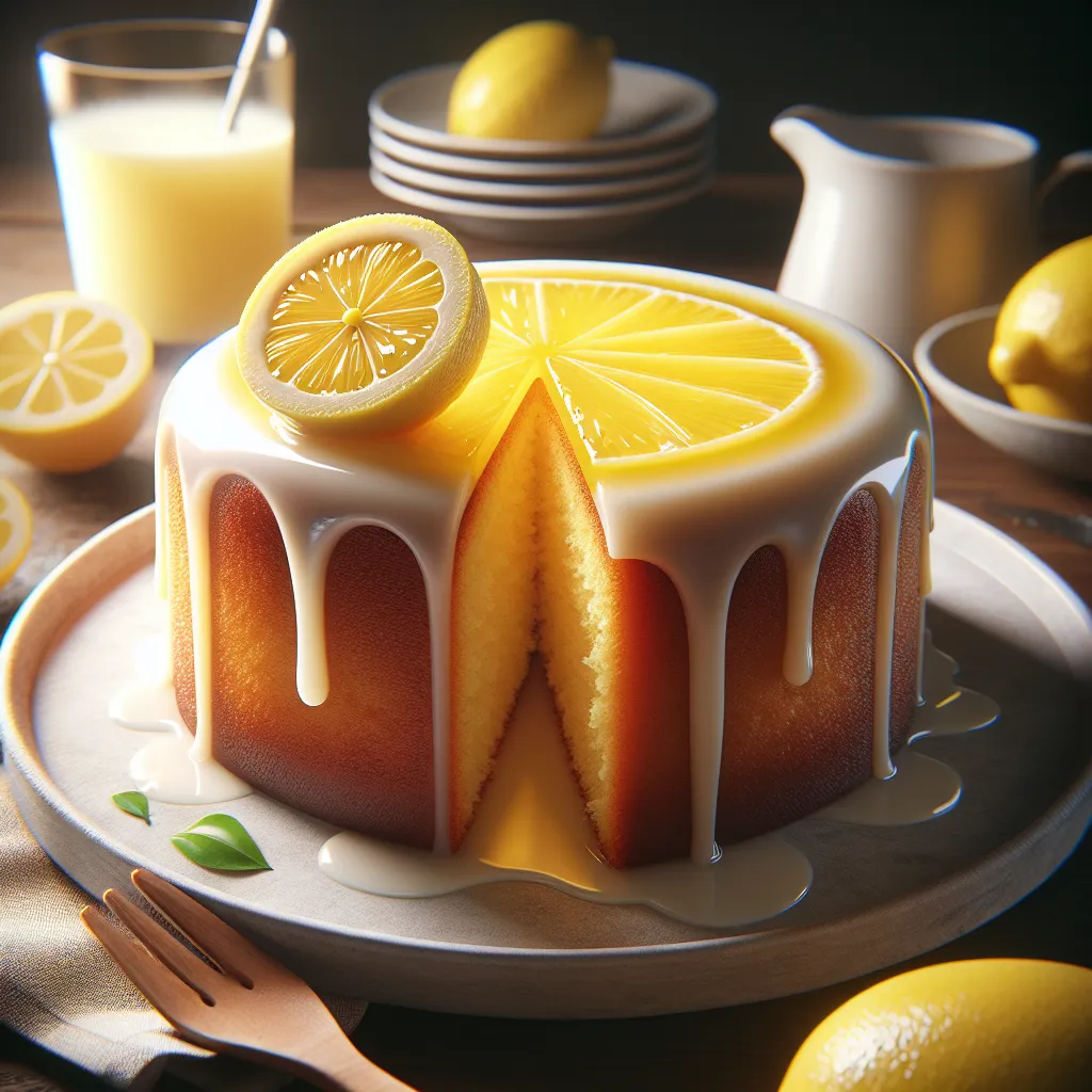 Eggless Lemon Drizzle Cake