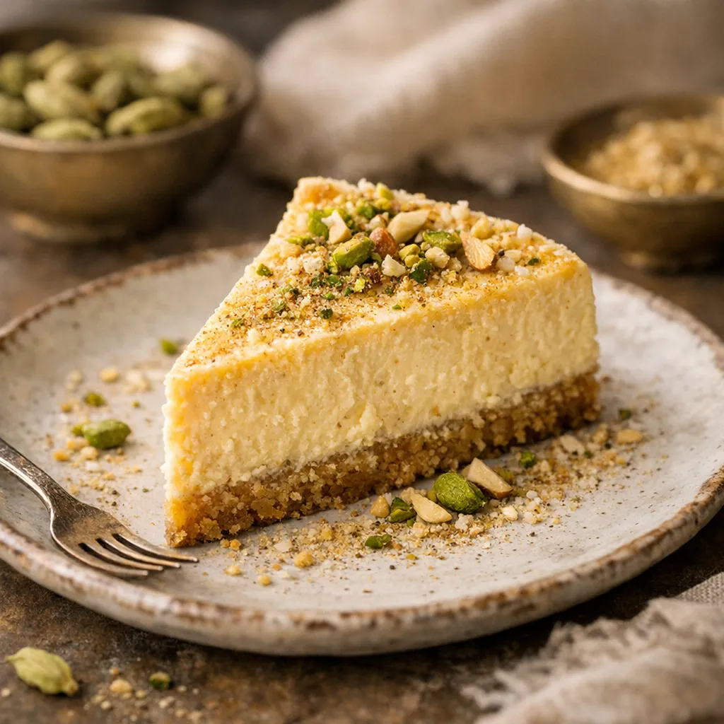 Homemade Barfi Cheesecake