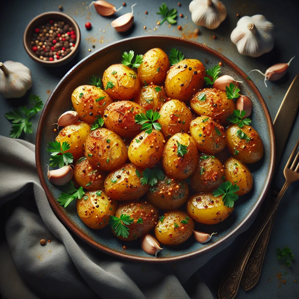 Hot Garlic Masala Potatoes