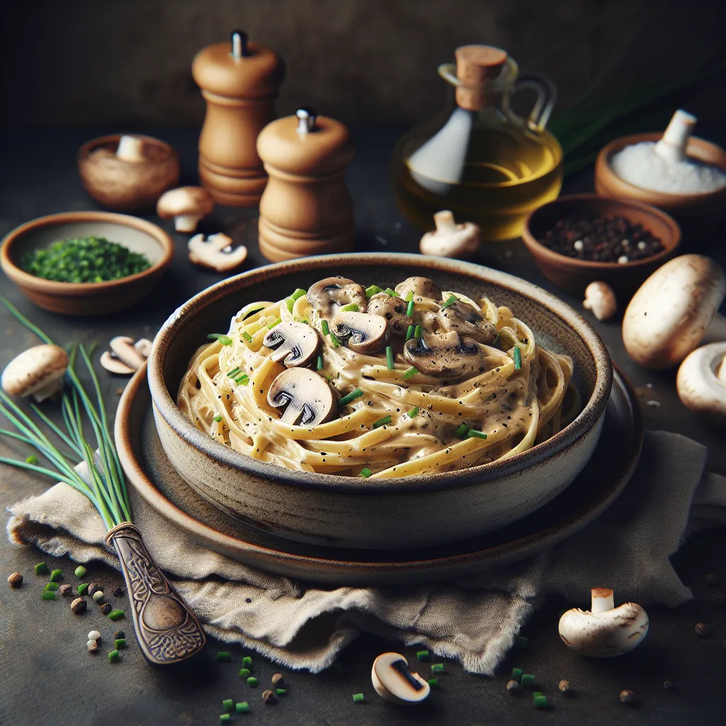 Mushroom Alfredo Pasta