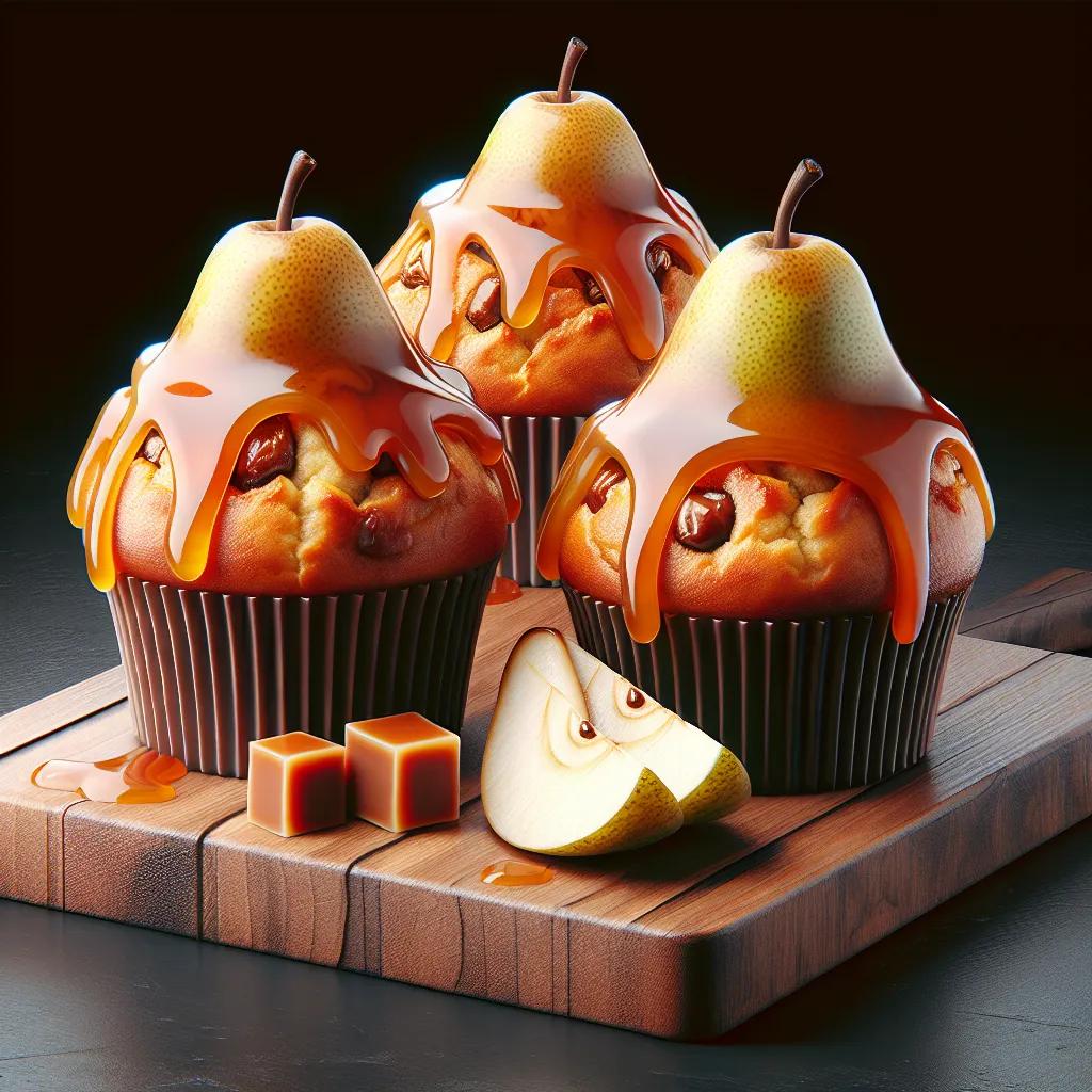 Pear Caramel Muffins