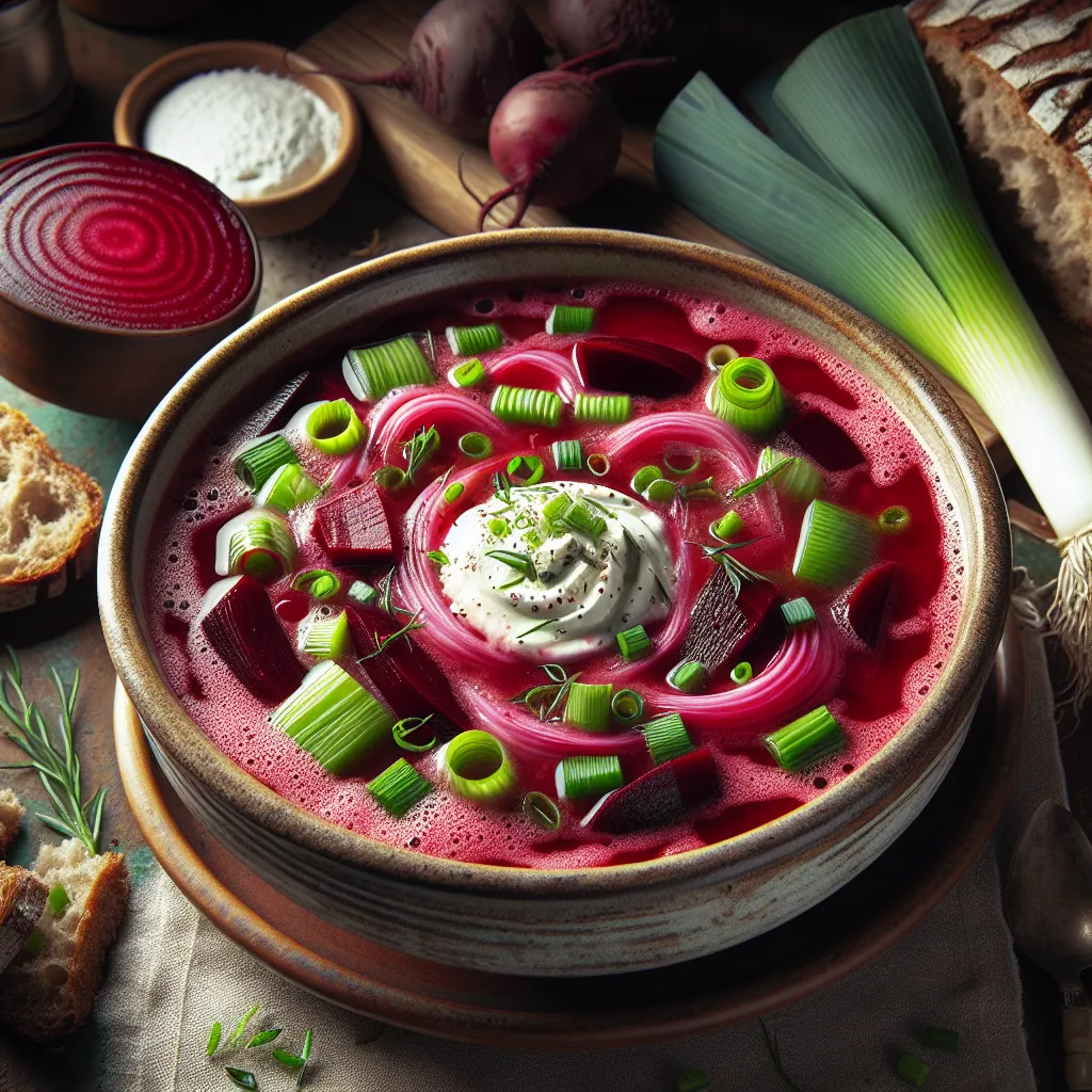 Porree-Rote-Rüben-Suppe
