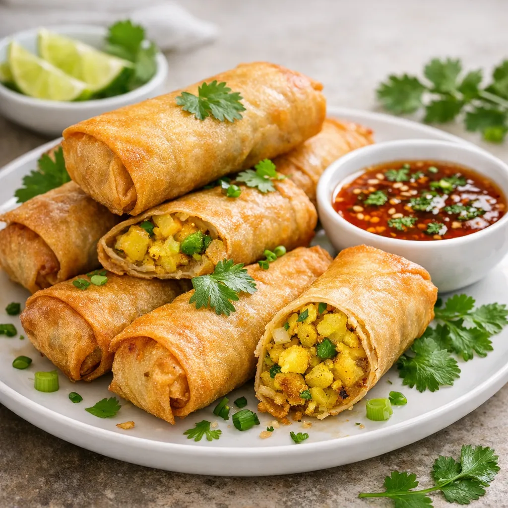 Spiced Potato Spring Rolls