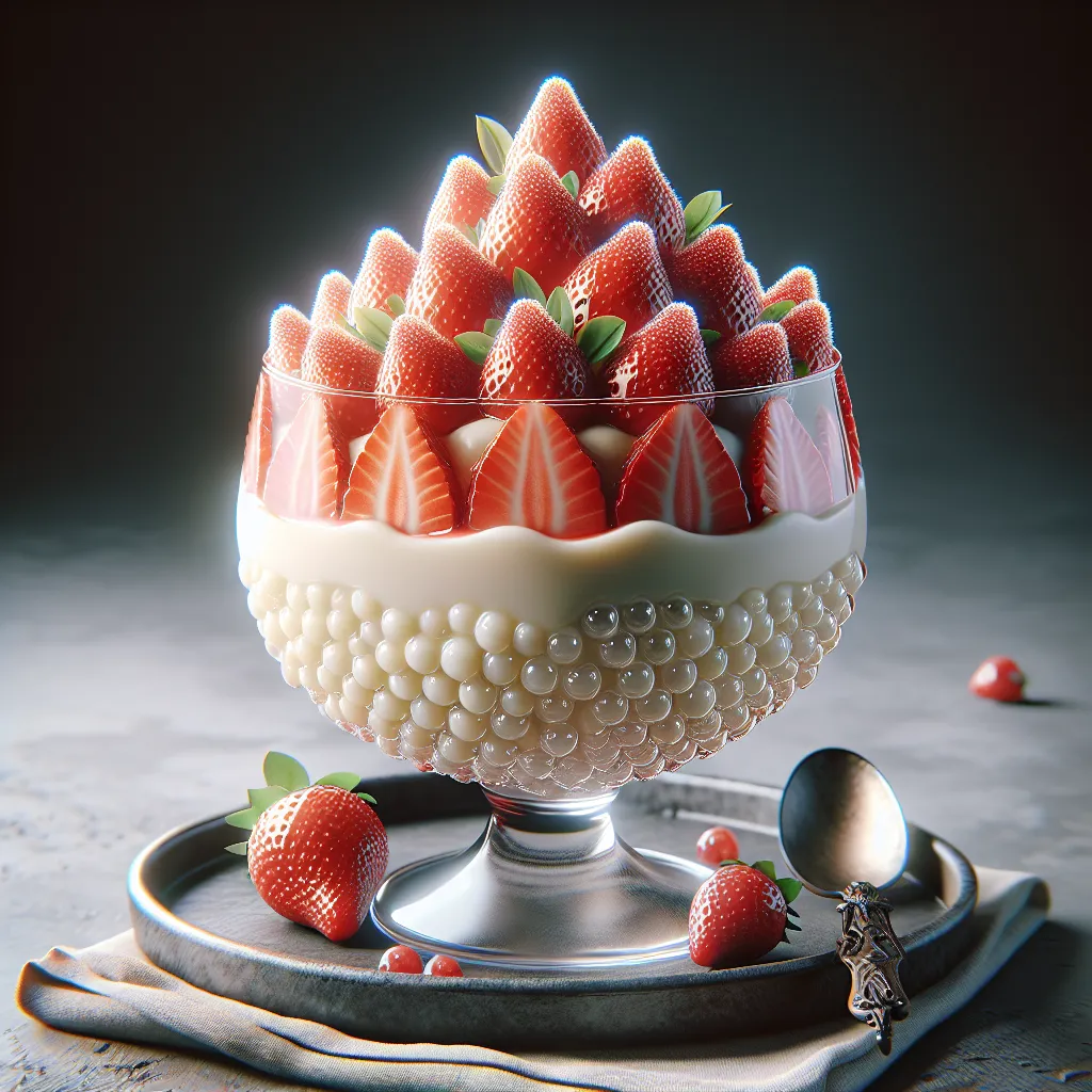 Strawberry Sago Pudding