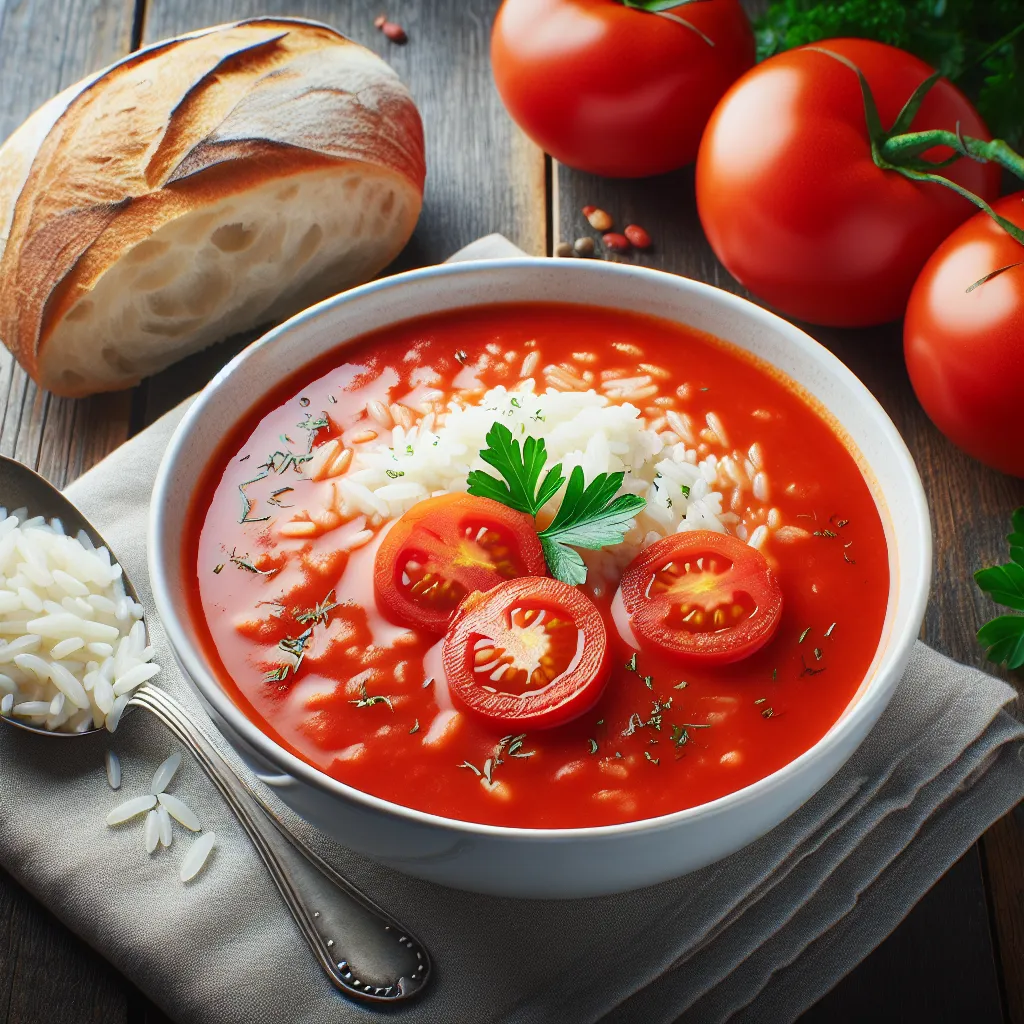 Tomatensuppe mit Reis