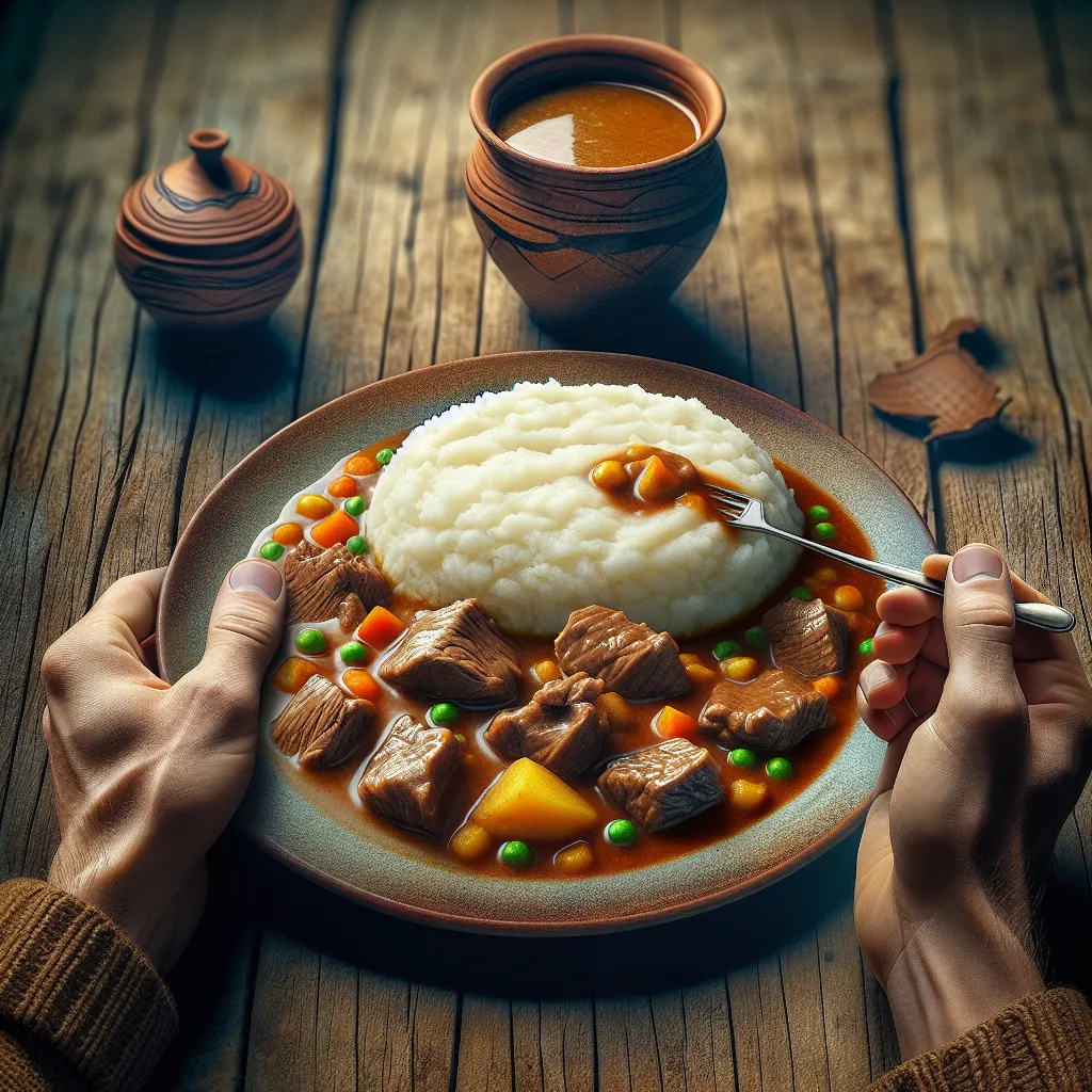 Traditional Sadza and Beef Stew