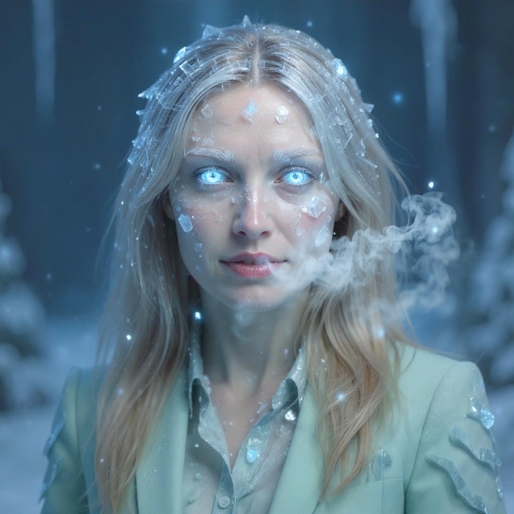 Ice Being with Frozen Crystals