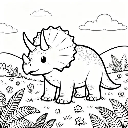 Free Printable 공룡 Coloring Pages - dinosaur-04 - iColorPlay