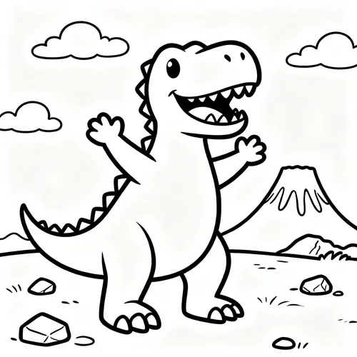 Free Printable 공룡 Coloring Pages - dinosaur-06 - iColorPlay