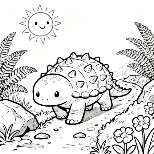 Free Printable 공룡 Coloring Pages - dinosaur-09 - iColorPlay