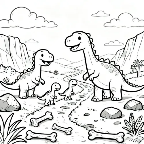 Free Printable 공룡 Coloring Pages - dinosaur-13 - iColorPlay