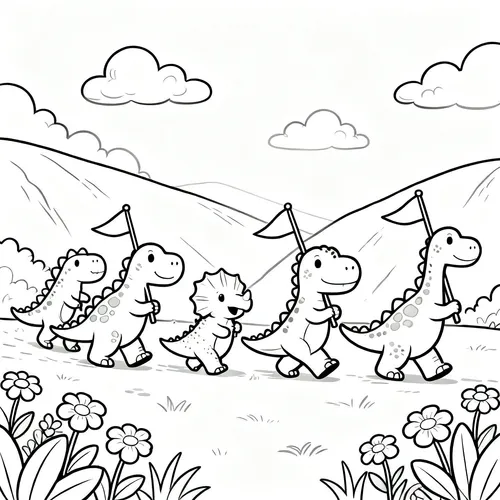 Free Printable 공룡 Coloring Pages - dinosaur-14 - iColorPlay