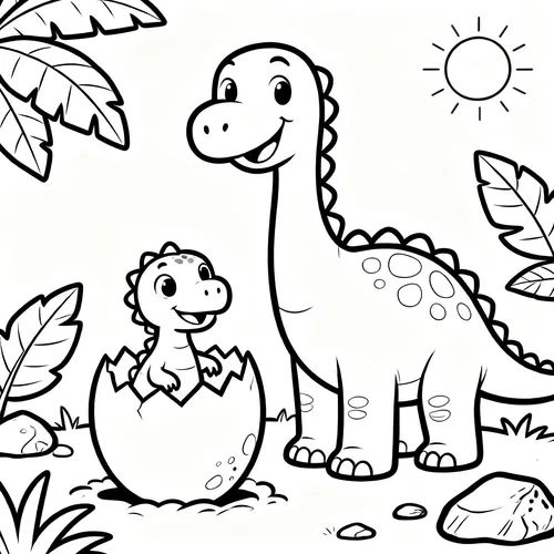 Free Printable 공룡 Coloring Pages - dinosaur-15 - iColorPlay