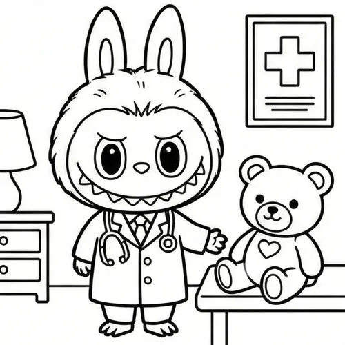 Free Printable Labubu Coloring Pages - labubu-03 - iColorPlay