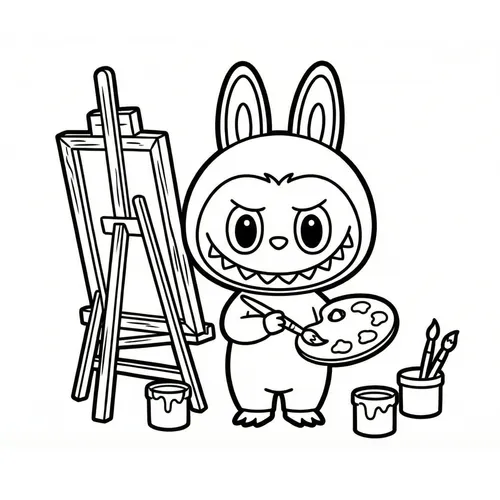 Free Printable Labubu Coloring Pages - labubu-05 - iColorPlay