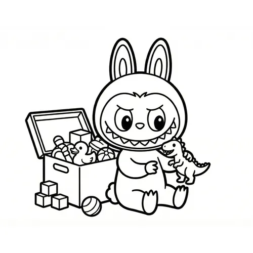 Free Printable Labubu Coloring Pages - labubu-06 - iColorPlay