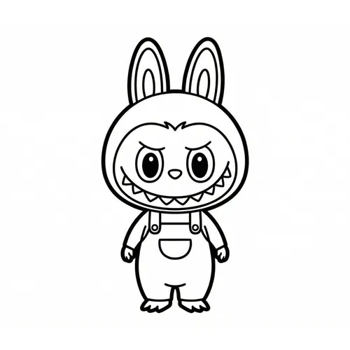Free Printable Labubu Coloring Pages - labubu-07 - iColorPlay
