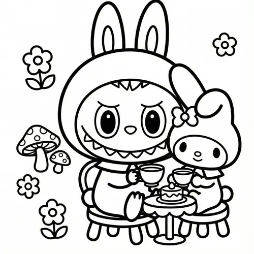 Free Printable Labubu Coloring Pages - labubu-09 - iColorPlay