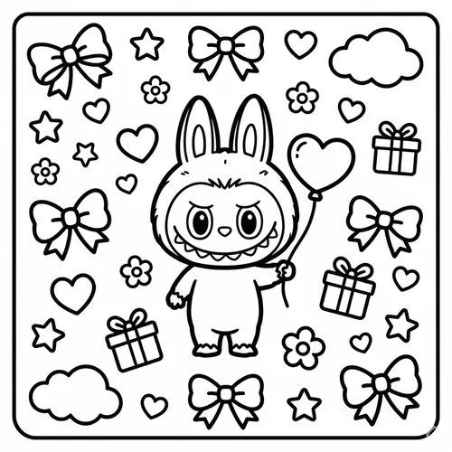 Free Printable Labubu Coloring Pages - labubu-10 - iColorPlay