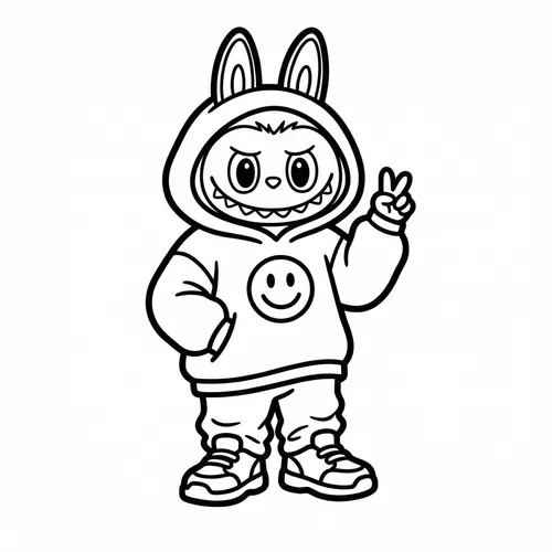Free Printable Labubu Coloring Pages - labubu-11 - iColorPlay