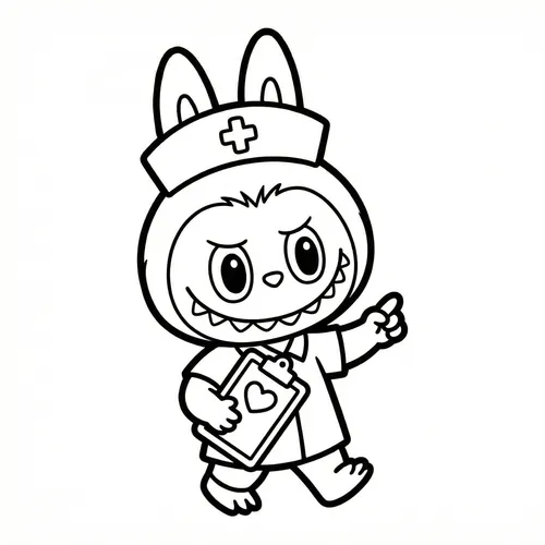 Free Printable Labubu Coloring Pages - labubu-12 - iColorPlay