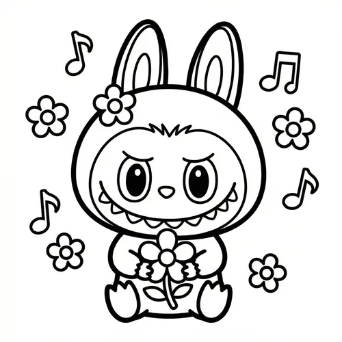 Free Printable Labubu Coloring Pages - labubu-13 - iColorPlay