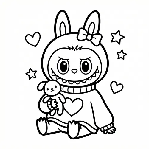Free Printable Labubu Coloring Pages - labubu-15 - iColorPlay