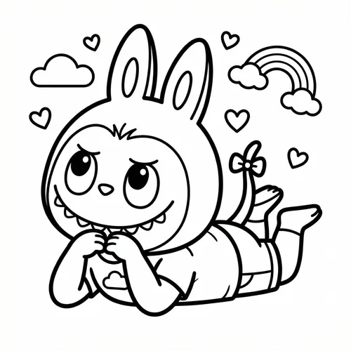 Free Printable Labubu Coloring Pages - labubu-16 - iColorPlay