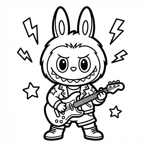 Free Printable Labubu Coloring Pages - labubu-17 - iColorPlay