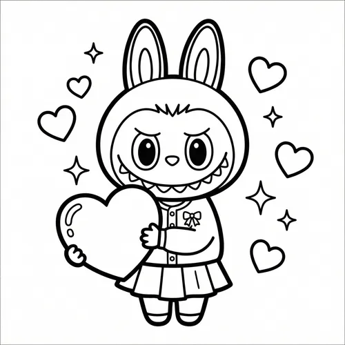 Free Printable Labubu Coloring Pages - labubu-18 - iColorPlay