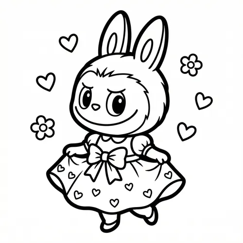 Free Printable Labubu Coloring Pages - labubu-19 - iColorPlay