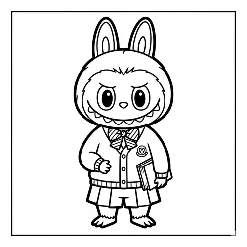 Free Printable Labubu Coloring Pages - labubu-20 - iColorPlay