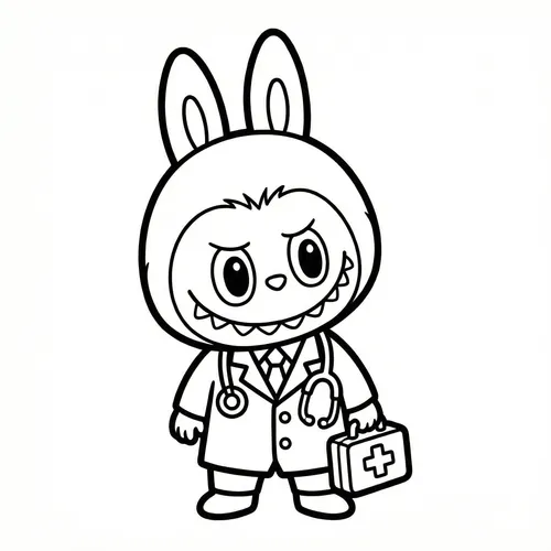 Free Printable Labubu Coloring Pages - labubu-24 - iColorPlay
