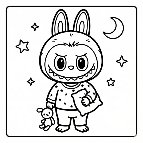 Free Printable Labubu Coloring Pages - labubu-30 - iColorPlay