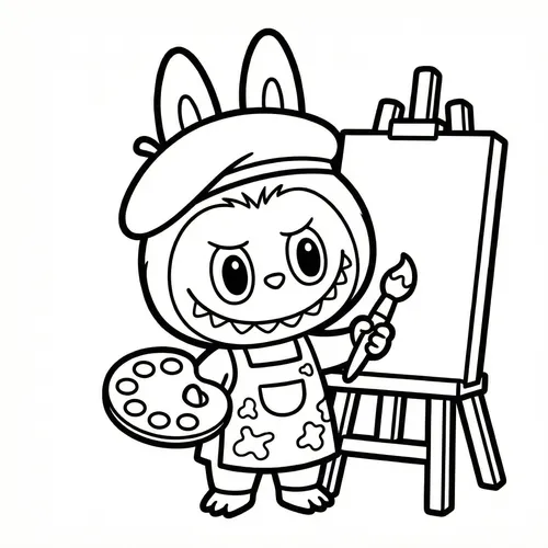 Free Printable Labubu Coloring Pages - labubu-32 - iColorPlay