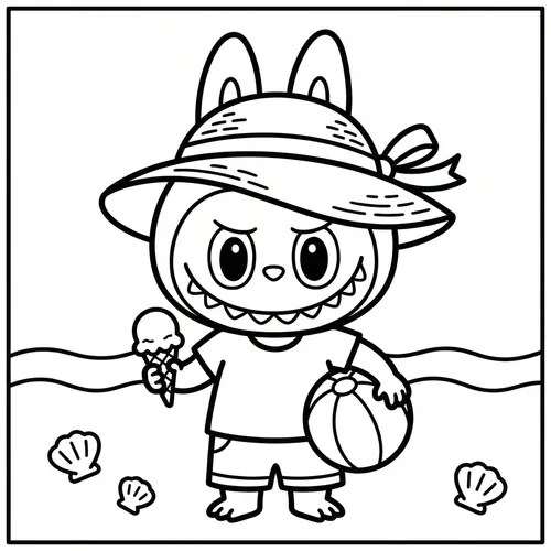 Free Printable Labubu Coloring Pages - labubu-33 - iColorPlay