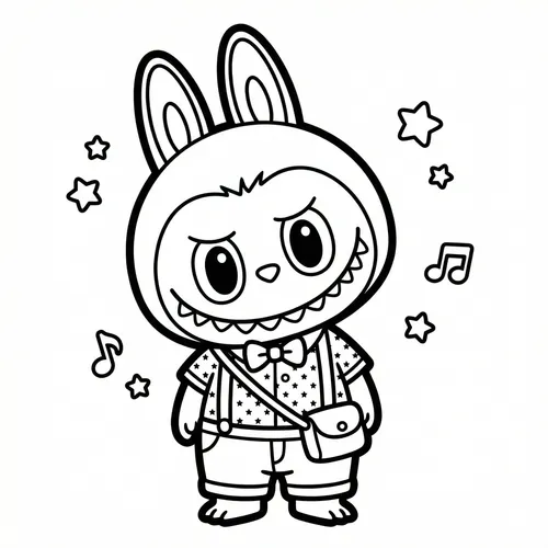 Free Printable Labubu Coloring Pages - labubu-35 - iColorPlay