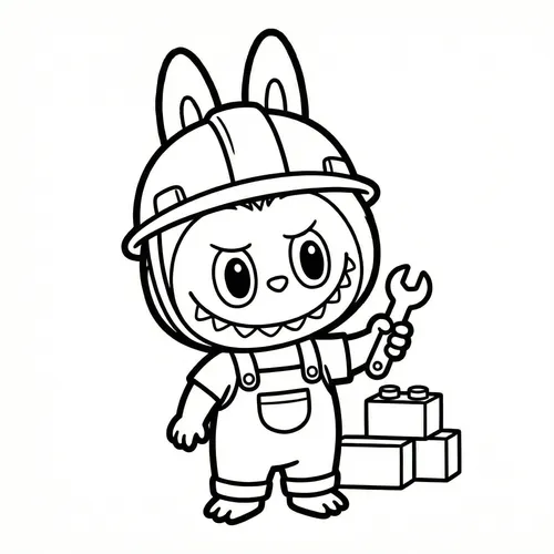 Free Printable Labubu Coloring Pages - labubu-36 - iColorPlay