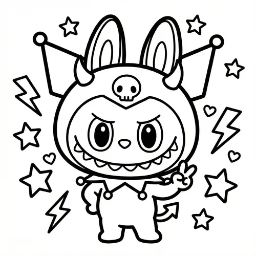 Free Printable Labubu Coloring Pages - labubu-38 - iColorPlay